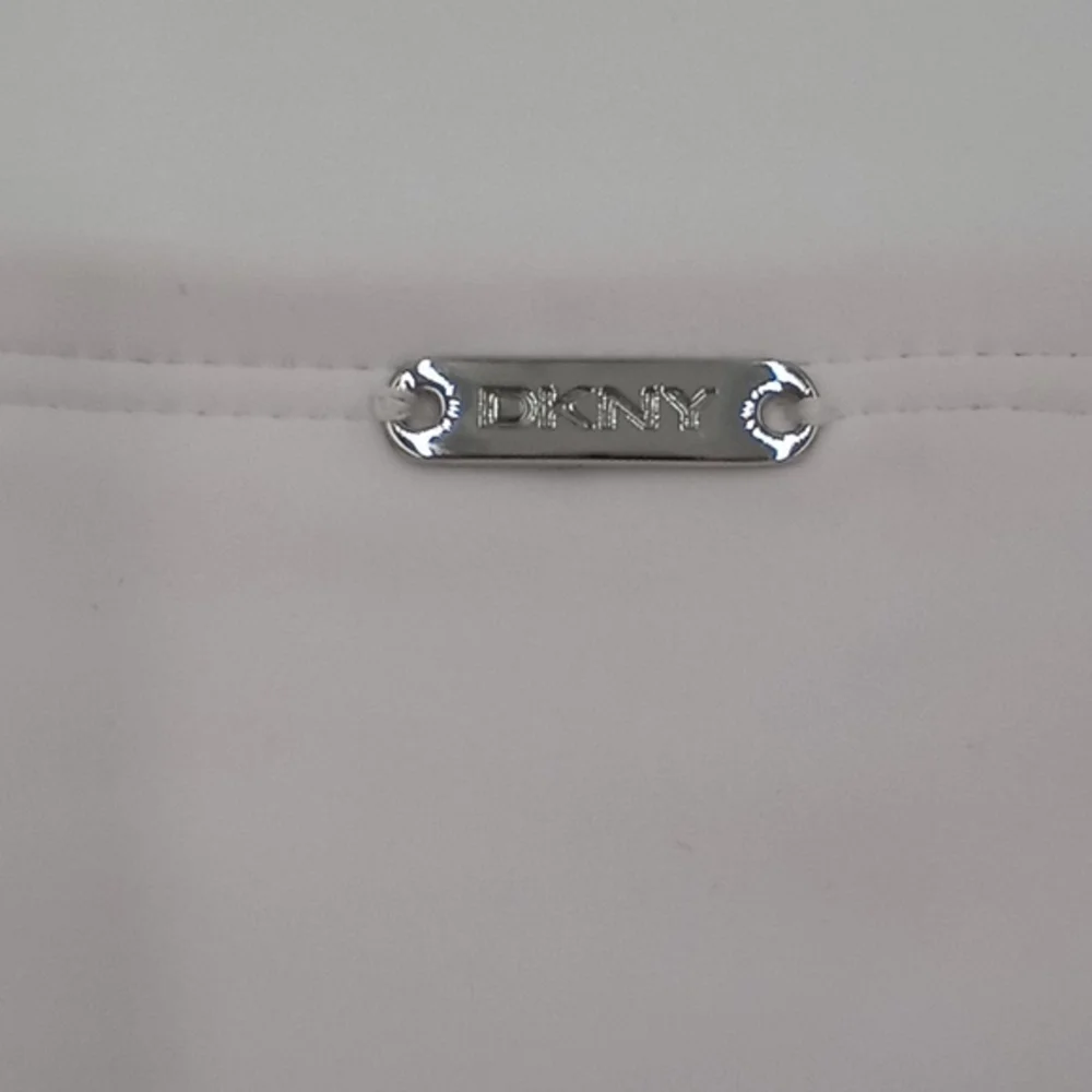 DKNY Skinny Low-Rise Bikini‎ Bottom Soft White L